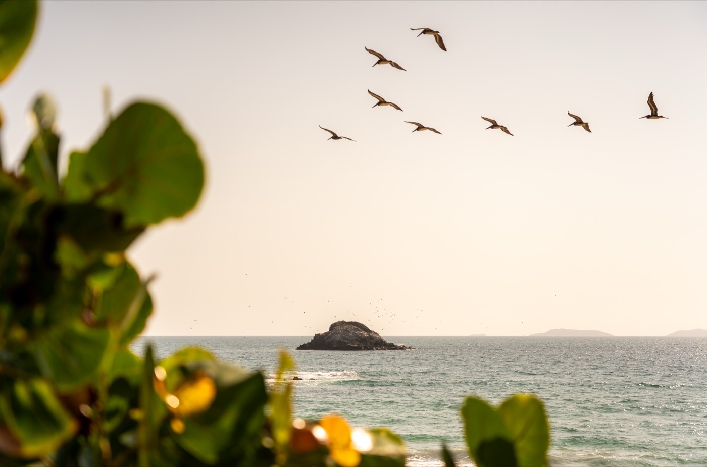 Vista del horizonte Caribe desde Chana Villas