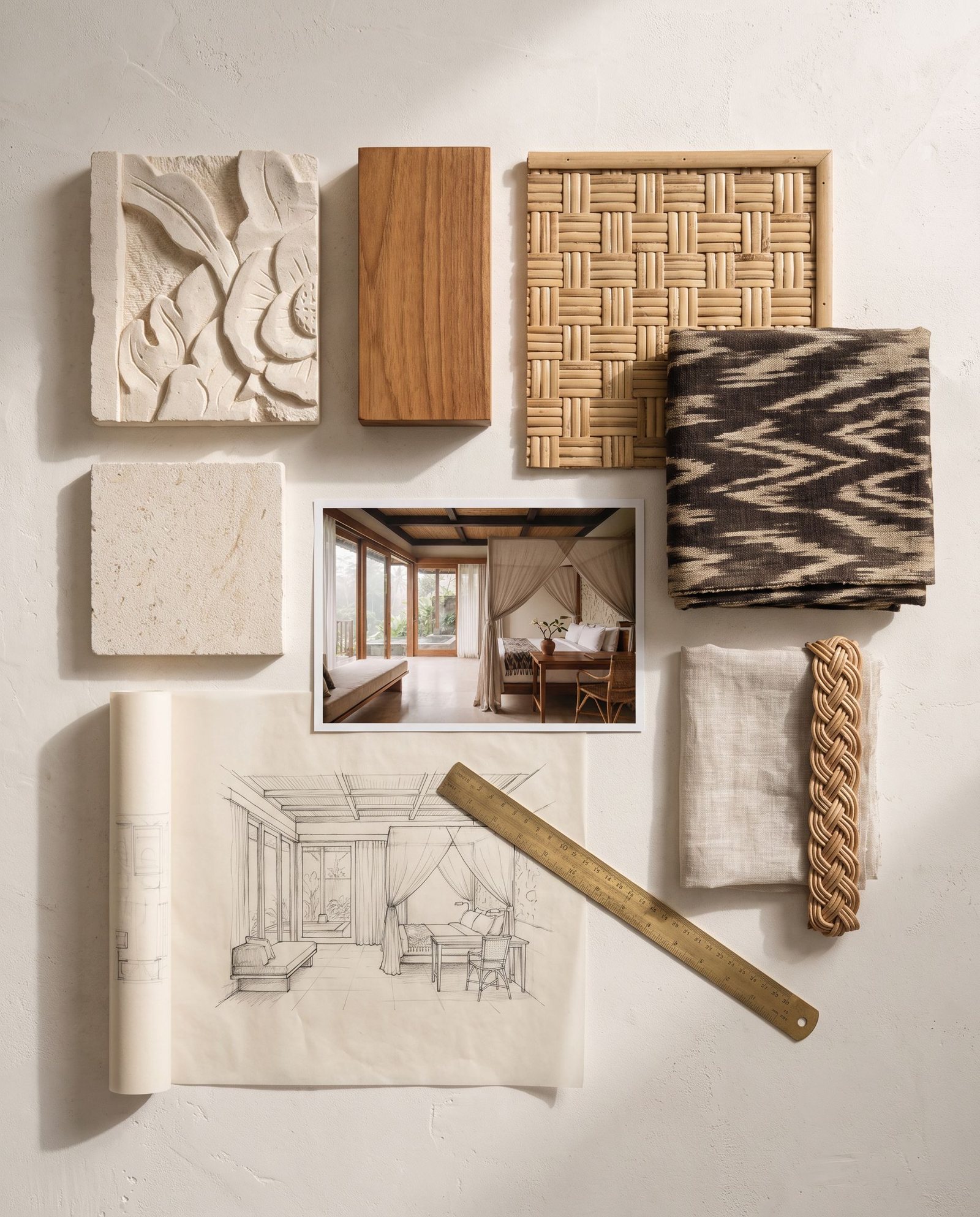 Moodboard Ubud Guest Room